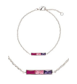Bracelet Femme GO Mademoiselle en argent 925/1000 rhodié, oxydes de zirconium multicolores 601596