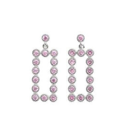 Boucles d'oreilles Femme GO Mademoiselle en argent 925/1000 rhodié, oxydes de zirconium 602617