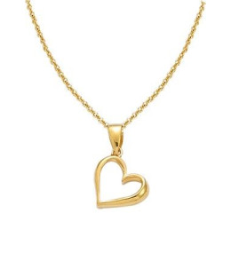 Collier Femme GO Mademoiselle en Plaqué or, coeur, 604090