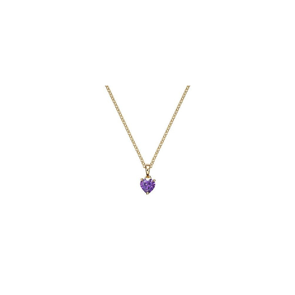 Collier Femme GO Mademoiselle en Plaqué or, coeur et oxyde de zirconium 604107