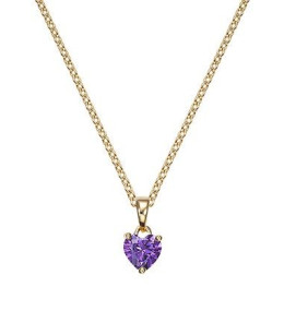 Collier Femme GO Mademoiselle en Plaqué or, coeur et oxyde de zirconium 604107