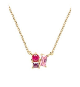 Collier Femme GO Mademoiselle en Plaqué or, oxydes de zirconium multicolores 604112