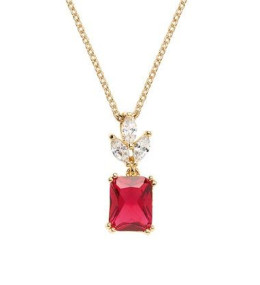 Collier Femme GO Mademoiselle en Plaqué or, oxydes de zirconium multicolores 604116