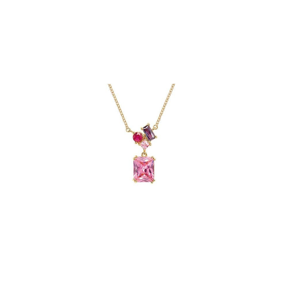 Collier Femme GO Mademoiselle en Plaqué or, oxydes de zirconium multicolores 604119