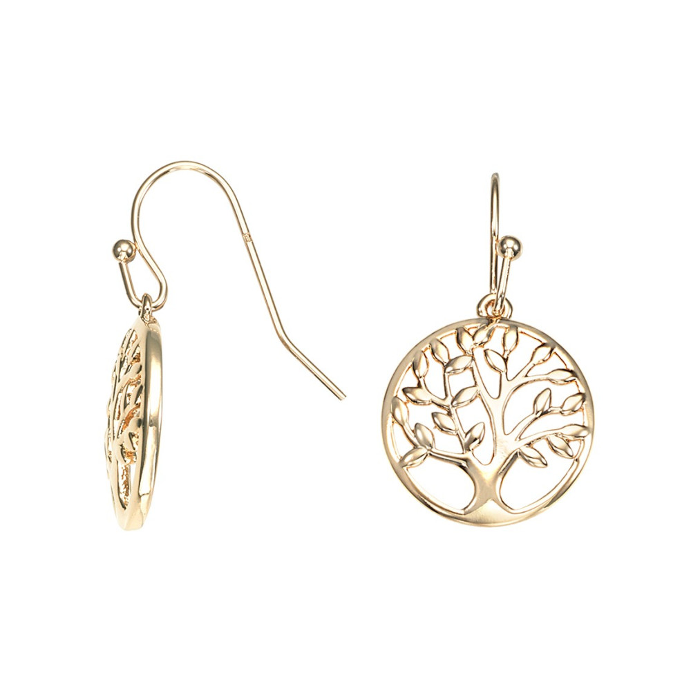 Boucles d'oreilles Femme GO Mademoiselle en Plaqué or Arbre de vie 606586
