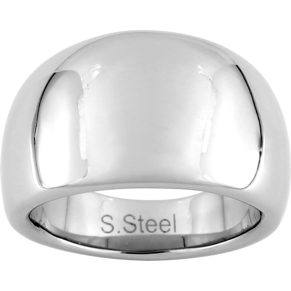 La Bague acier jonc, largeur 14 mm by Stauffer