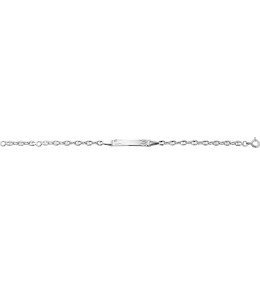 La Gourmette bébé argent 925/1000, mailles grains de café by Stauffer