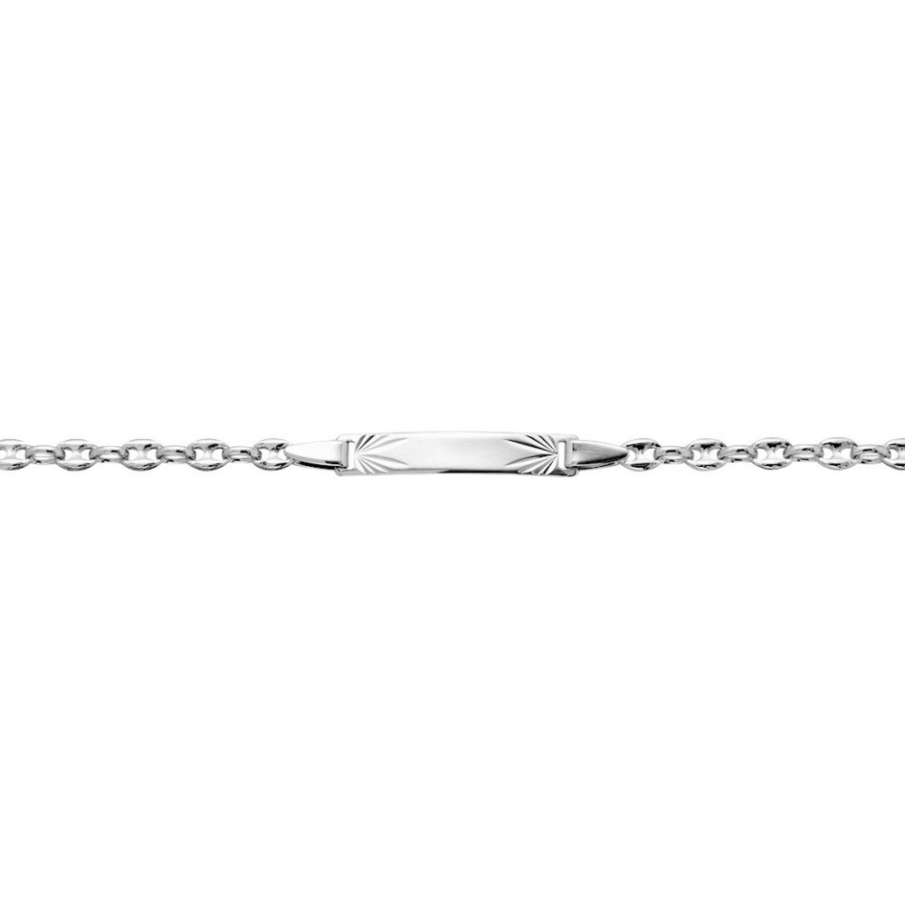La Gourmette bébé argent 925/1000, mailles grains de café by Stauffer