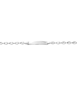 La Gourmette bébé argent 925/1000, mailles grain de café by Stauffer