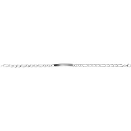 Le Bracelet Gourmette argent 925/1000, marine battue, by Stauffer