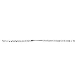 Le Bracelet Gourmette argent 925/1000, marine battue, by Stauffer