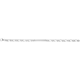 Le Bracelet Gourmette argent 925/1000, mailles alternées 1+1, largeur 4 mm, by Stauffer