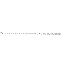 Le Bracelet Gourmette argent 925/1000, mailles alternées 1+1, largeur 4 mm, by Stauffer