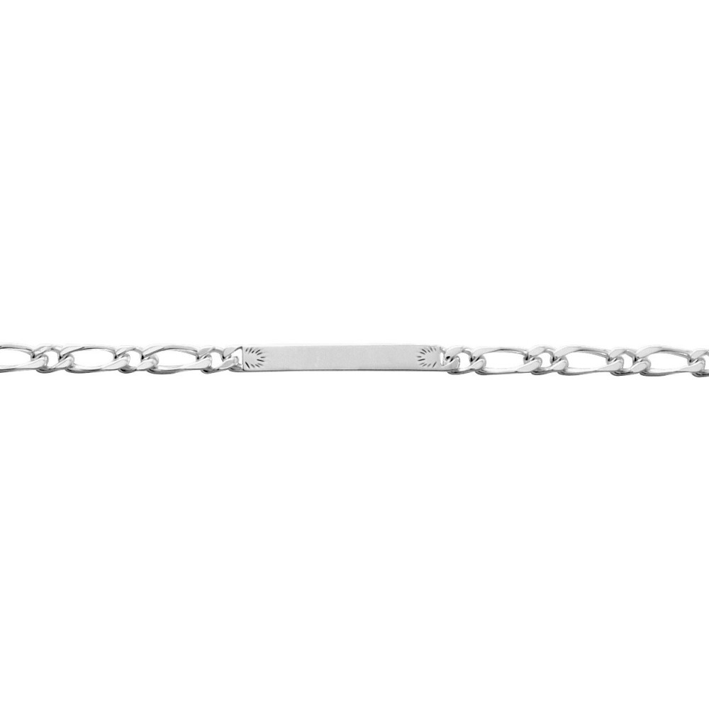 Le Bracelet Gourmette argent 925/1000, mailles alternées 1+1, largeur 4 mm, by Stauffer Le Bracelet Gourmette argent 925/1000, mailles alternées 1+1, largeur 4 mm, by Stauffer