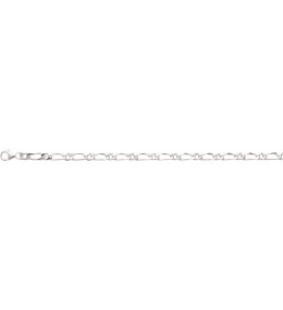 La Chaîne argent 925/1000, mailles alternées 1+1, largeur 4 mm, longueur 50 cm by Stauffer