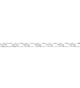 La Chaîne argent 925/1000, mailles alternées 1+1, largeur 4 mm, longueur 50 cm by Stauffer