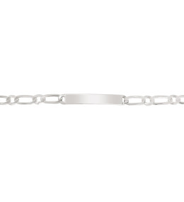 Le Bracelet Gourmette argent 925/1000, mailles alternées 1+1, largeur 7 mm, by Stauffer