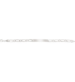 Le Bracelet Gourmette argent 925/1000, mailles alternées 1+1, largeur 7 mm, by Stauffer
