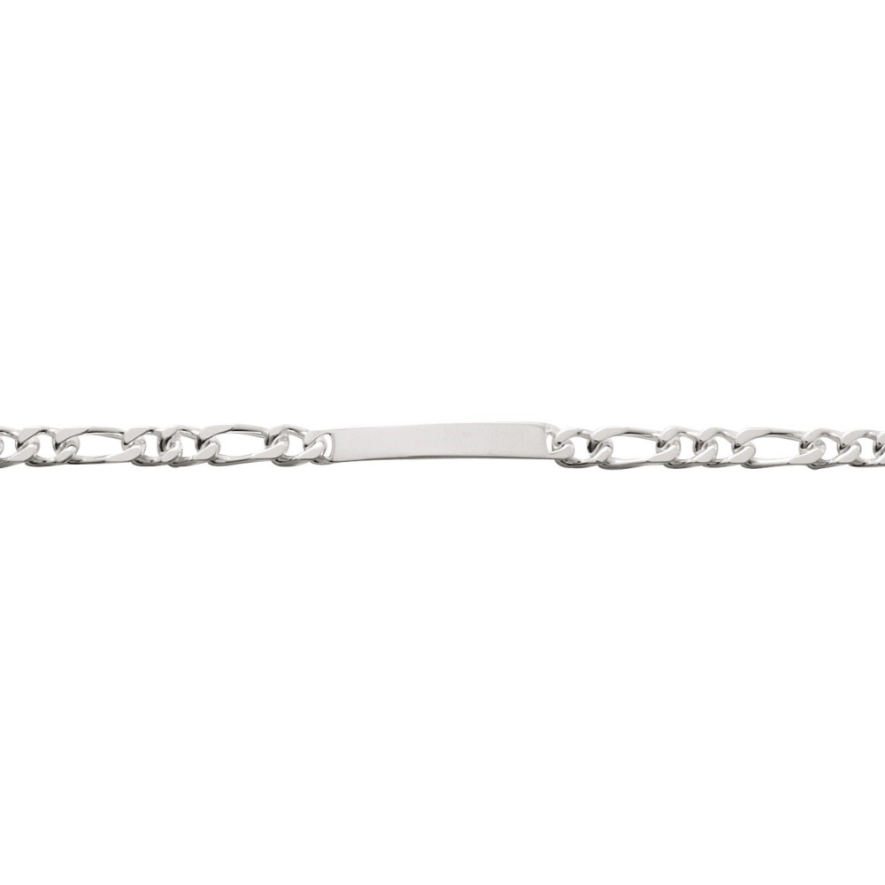 Le Bracelet Gourmette argent 925/1000, mailles alternées 1+2, largeur 5 mm, by Stauffer