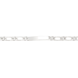 Le Bracelet Gourmette argent 925/1000, mailles alternées 1+1, largeur 6 mm, by Stauffer