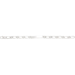 Le Bracelet Gourmette argent 925/1000, mailles alternées 1+1, largeur 6 mm, by Stauffer