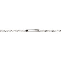Le Bracelet Gourmette argent 925/1000, mailles alternées 1+1, largeur 4 mm, by Stauffer