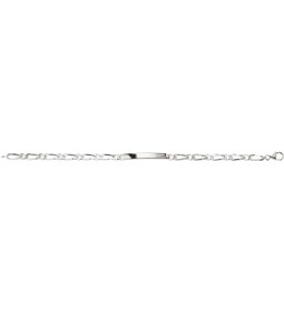 Le Bracelet Gourmette argent 925/1000, mailles alternées 1+1, largeur 4 mm, by Stauffer