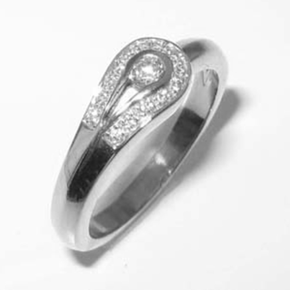 La Bague or gris 750/1000, diamants 0,22 carat, taille brillant by Stauffer