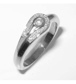 La Bague or gris 750/1000, diamants 0,22 carat, taille brillant by Stauffer