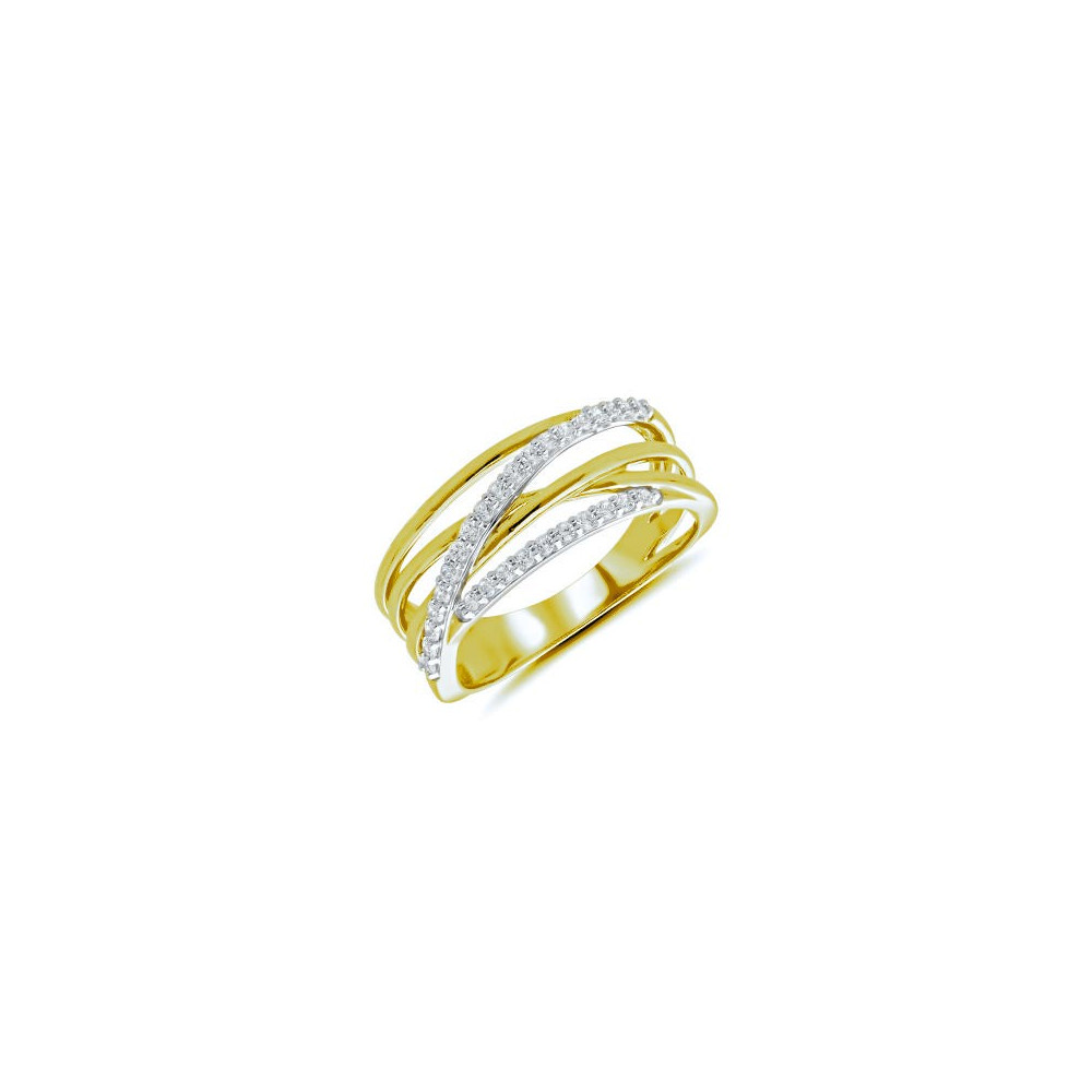 La Bague or jaune 750/1000, diamants 0,25 carat, taille brillant by Stauffer