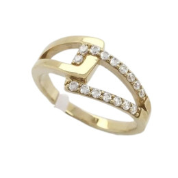 Bague Plaqué Or et oxydes de zirconium by Stauffer Ref. 76100278