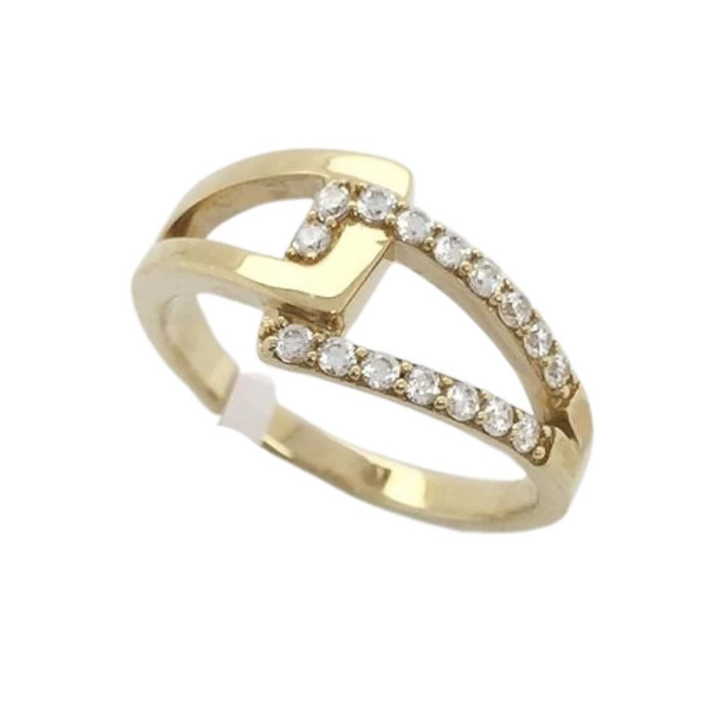 Bague Plaqué Or et oxydes de zirconium by Stauffer Ref. 76100278