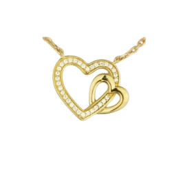 Le Collier plaqué or, forme coeurs et 33 oxydes de zirconium by Stauffer