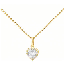 Le Collier plaqué or, forme coeur et 23 oxydes de zirconium by Stauffer