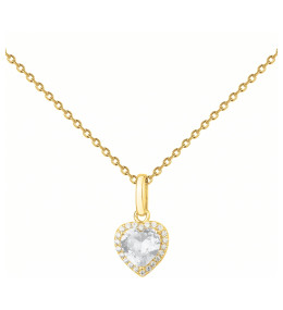 Le Collier plaqué or, forme coeur et 23 oxydes de zirconium by Stauffer
