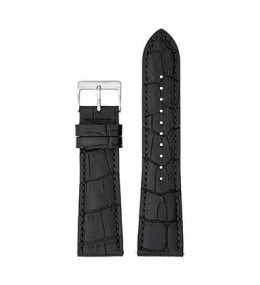 Bracelet interchangeable façon croco noir, montre femme TEKDAY Connectée 675860