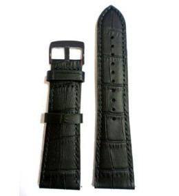 Bracelet interchangeable façon croco noir, montre femme TEKDAY Connectée 675861