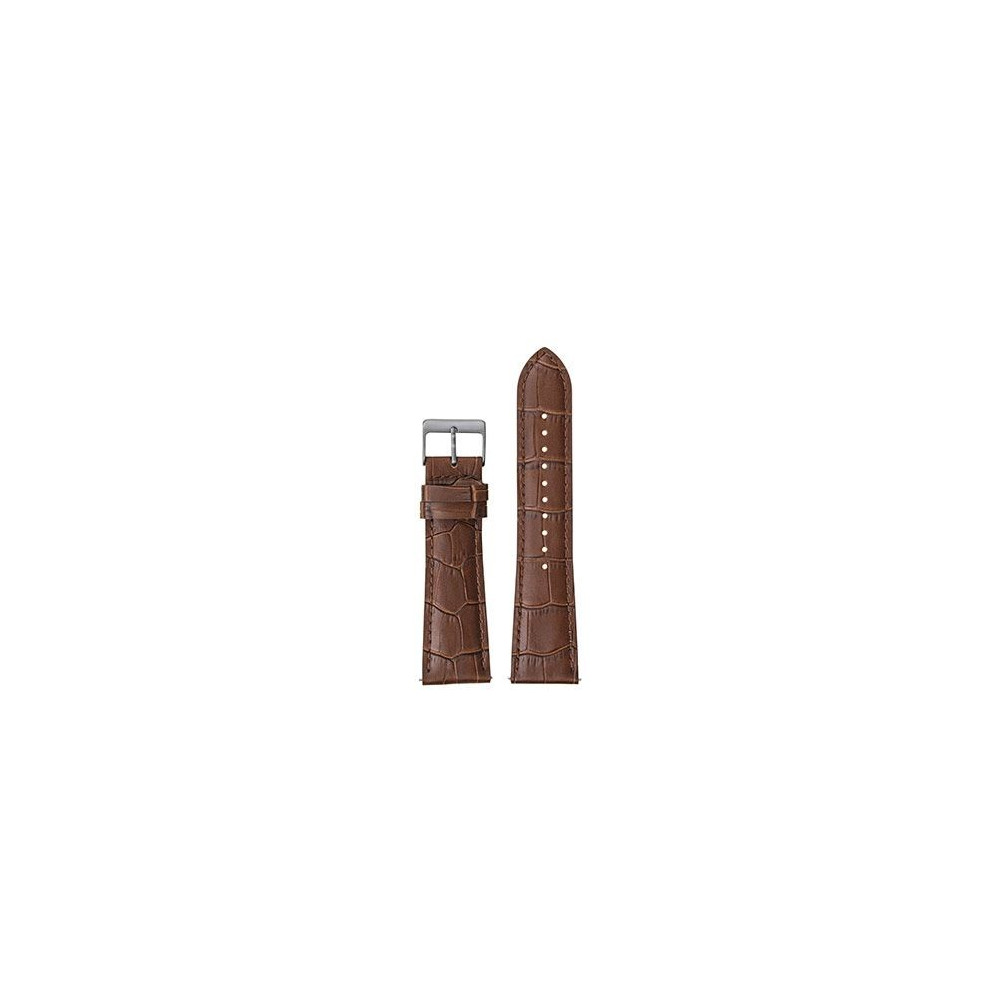 Bracelet interchangeable façon croco marron, montre femme TEKDAY Connectée 675862