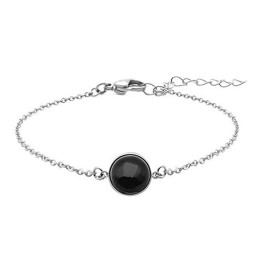Bracelet acier, cabochon onyx de 11 mm, ODENA - IG 317