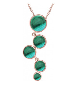Le Collier en acier, Malachite, Yola - IK 472