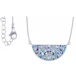 Le Collier en acier nacre, émail, ODENA - IC 468