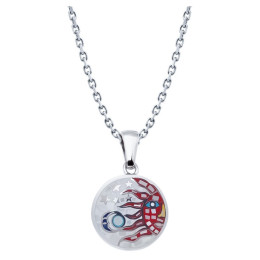 Le Collier en acier, nacre et émail, ODENA - IJ 406