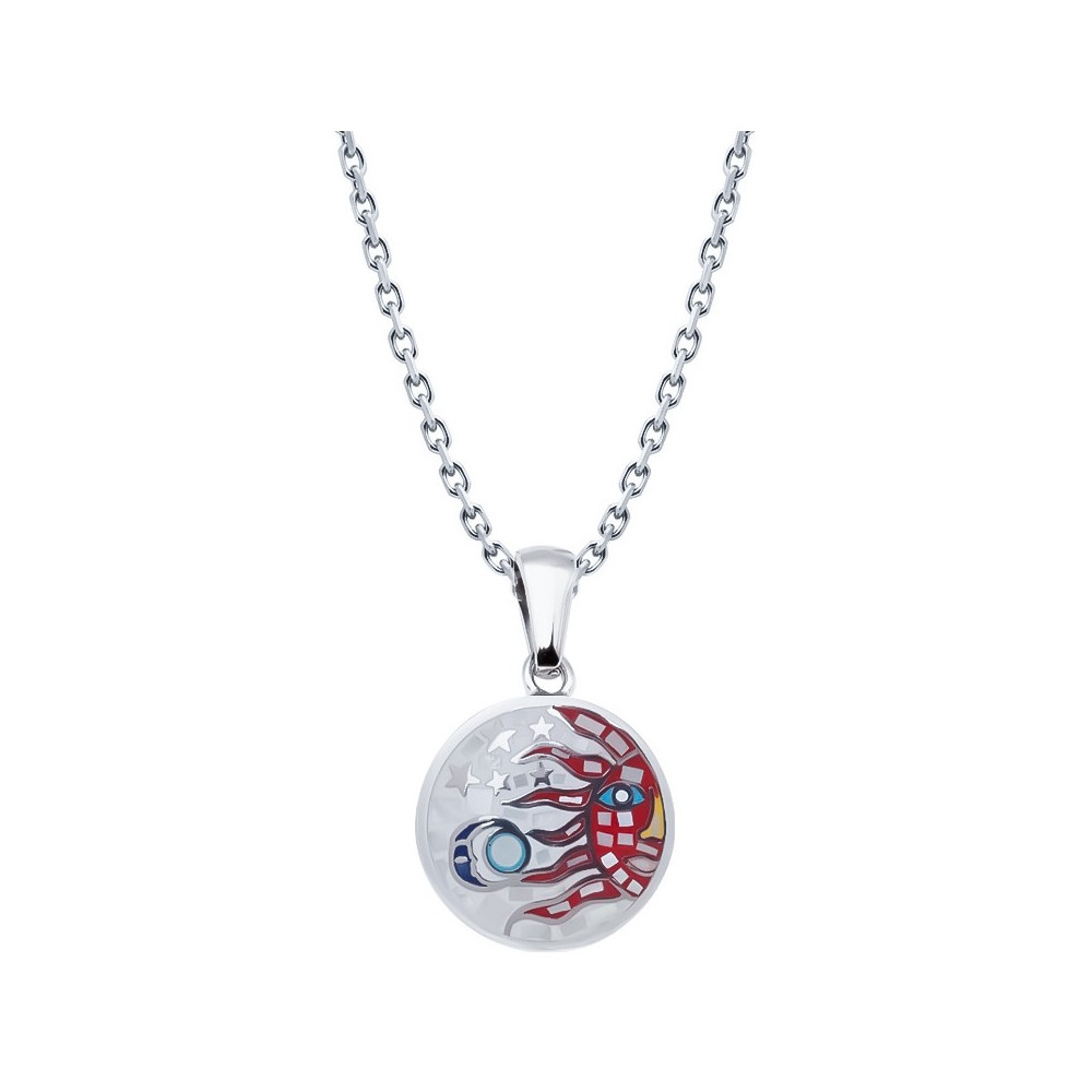 Le Collier en acier, nacre et émail, ODENA - IJ 406