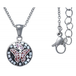 Le Collier en acier, nacre et émail, ODENA - IM 407