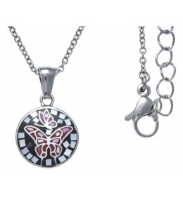Le Collier en acier, nacre et émail, ODENA - IM 407