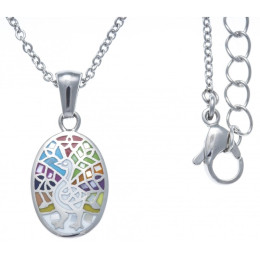 Le Collier en acier, nacre et émail, ODENA - IM 408
