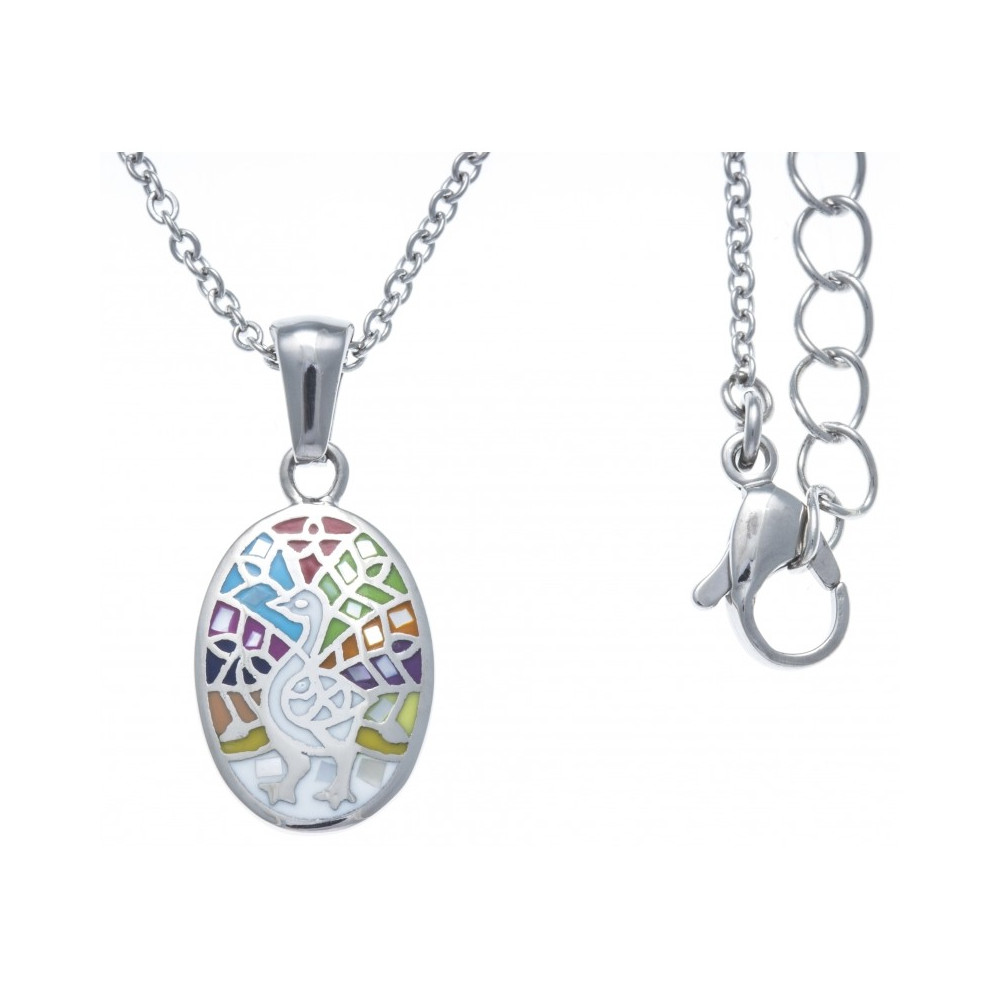 Le Collier en acier, nacre et émail, ODENA - IM 408