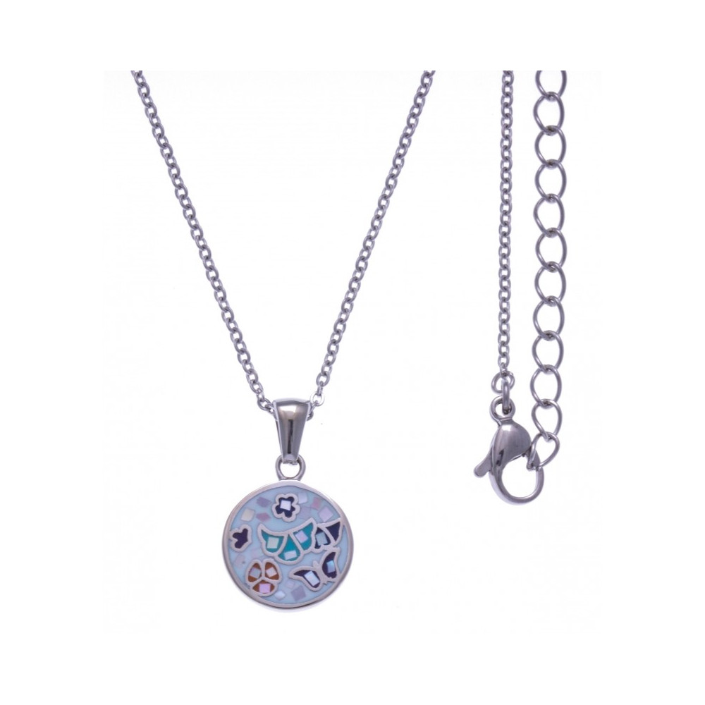 Le Collier en acier, nacre et émail, ODENA - IM 425