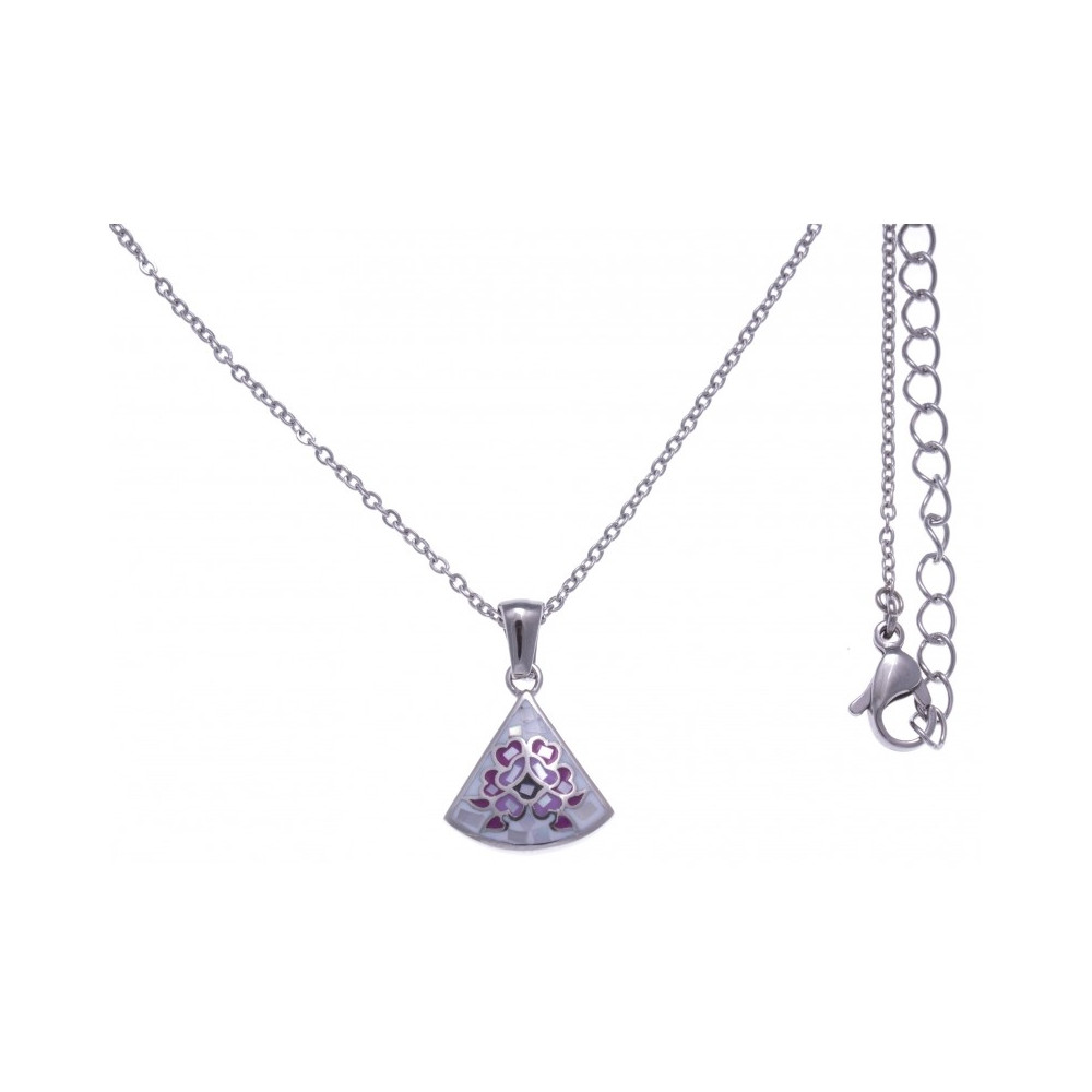 Le Collier en acier, nacre et émail, ODENA - IM 435