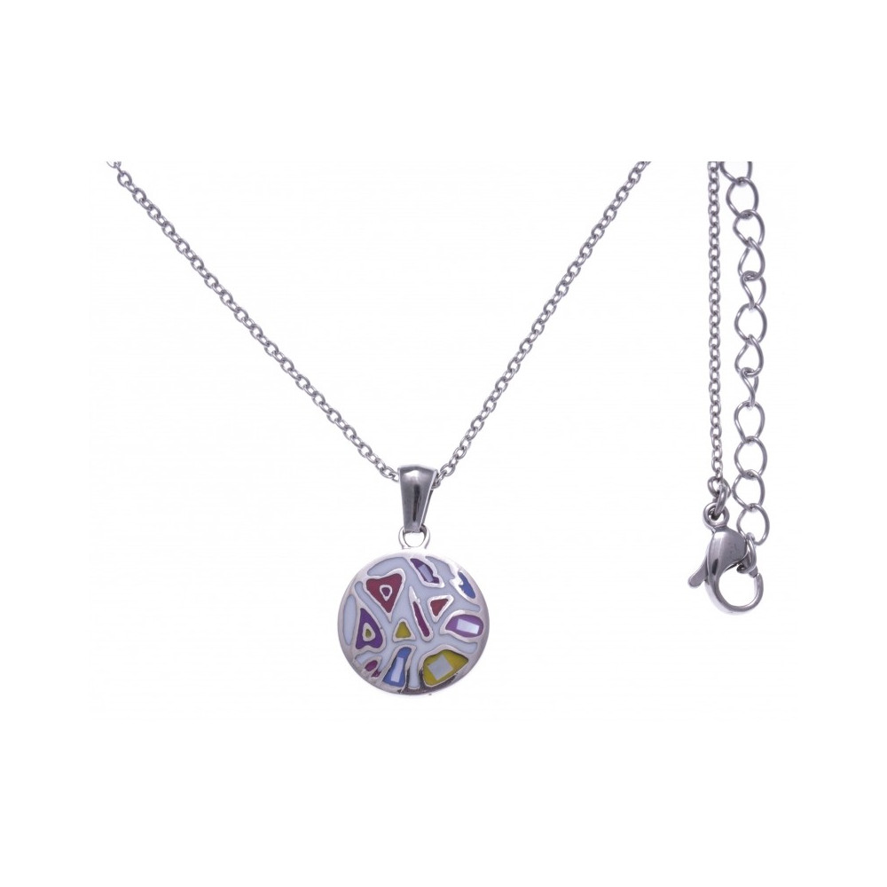 Le Collier en acier, nacre et émail, ODENA - IM 439